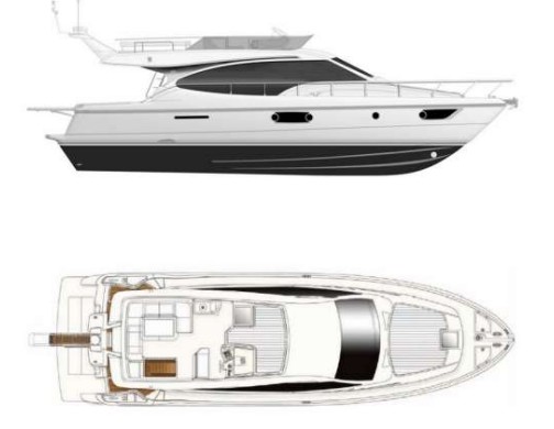 17米法拉帝（Ferretti）570飞桥游布局图
