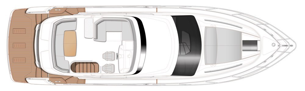 公主F50飞桥游艇布局图1
