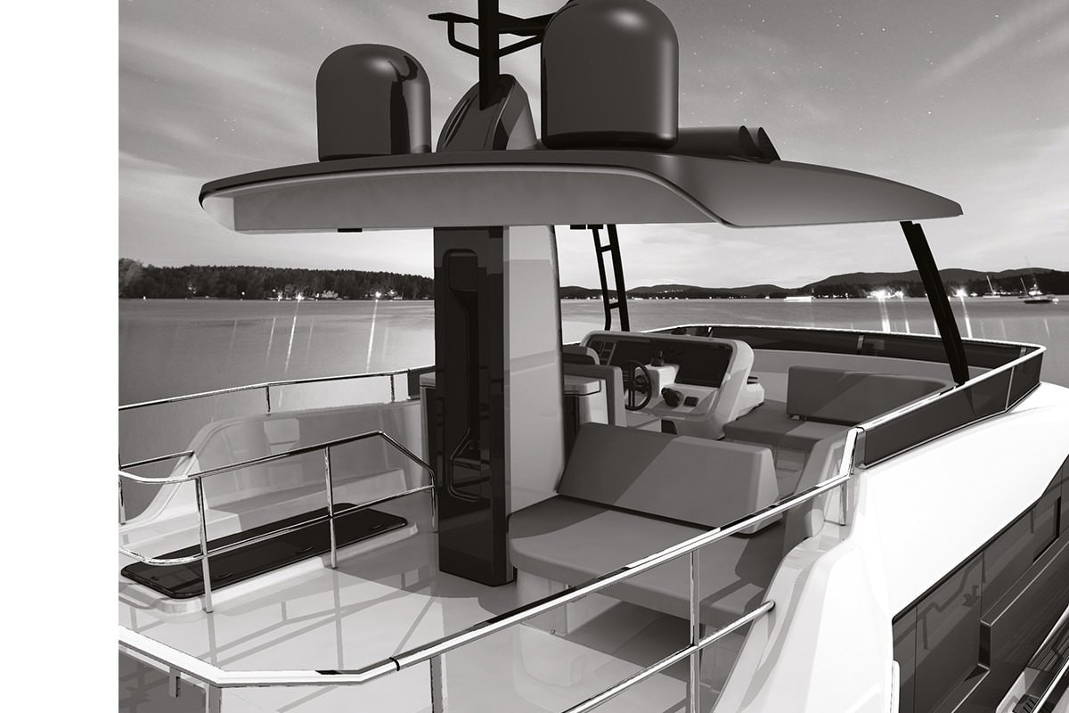 卡兰奇（Cranchi）T55 Trawler游艇飞桥区