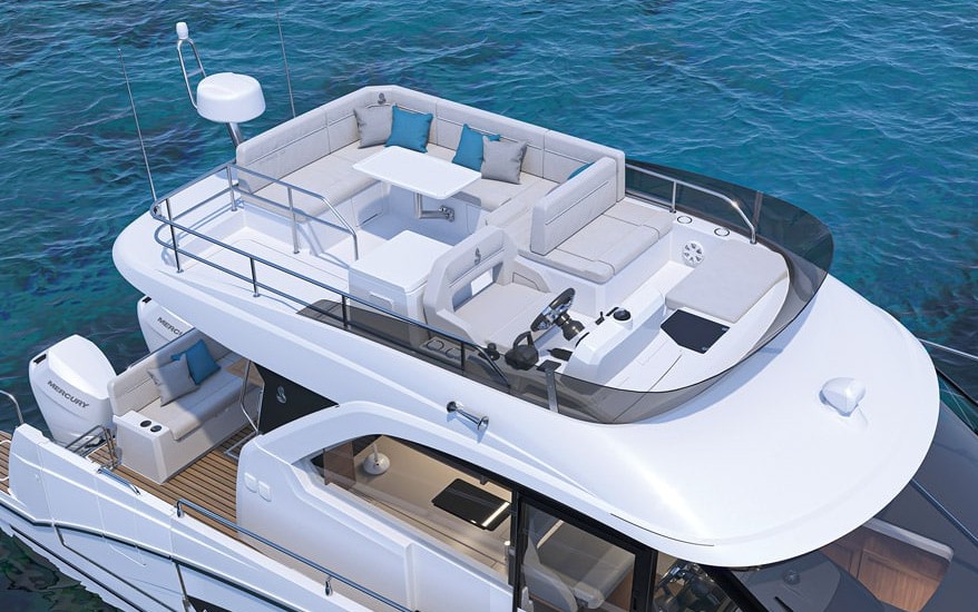 博纳多（Beneteau）安海仕12巡航游艇运动飞桥区