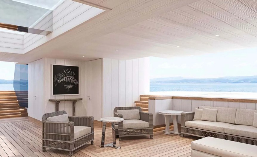 斐帝星（Feadship）One号超级游艇沙龙区